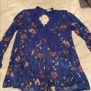 Blue with lace tunic